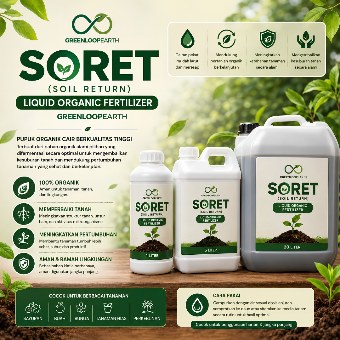 Soret Liquid - Pupuk Organik Cair